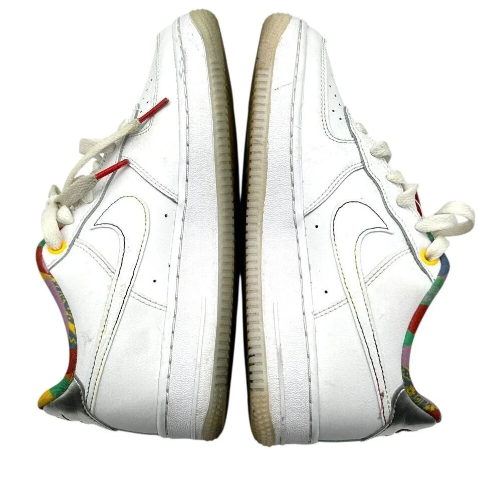 Nike Air Force 1 Low GS White Multi-Color Rainbow FN8912-111 Mens 5Y Womens 6.5